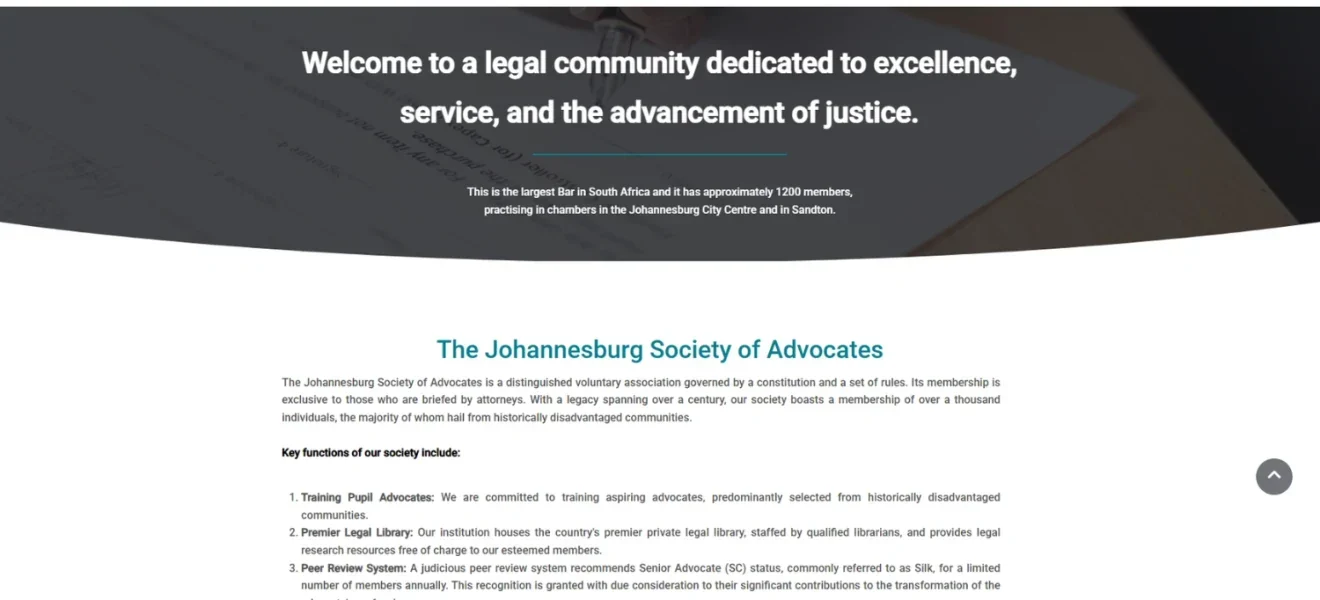 Johannesburg Society of Advocates — project reference